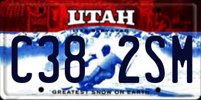 UT license plate C382SM