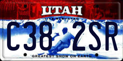 UT license plate C382SR