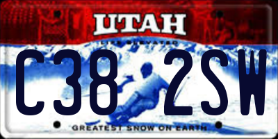 UT license plate C382SW