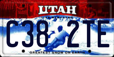 UT license plate C382TE
