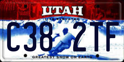 UT license plate C382TF