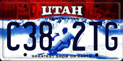 UT license plate C382TG