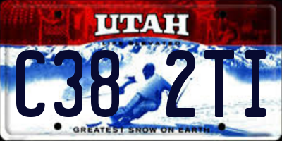 UT license plate C382TI