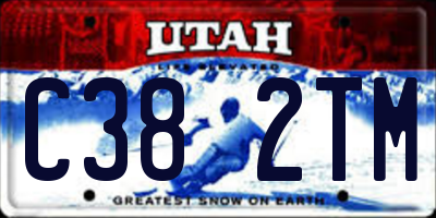 UT license plate C382TM