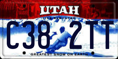 UT license plate C382TT