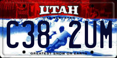 UT license plate C382UM
