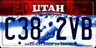UT license plate C382VB