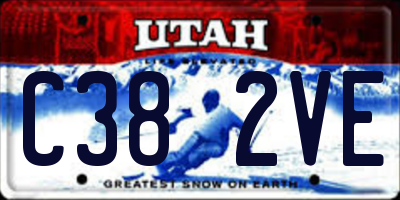 UT license plate C382VE
