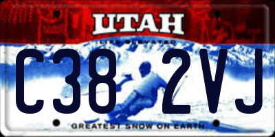UT license plate C382VJ