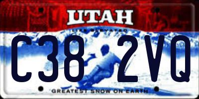 UT license plate C382VQ