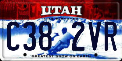 UT license plate C382VR