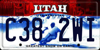 UT license plate C382WI