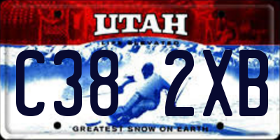 UT license plate C382XB