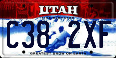 UT license plate C382XF