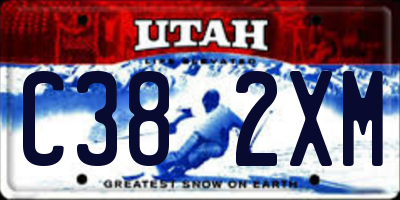 UT license plate C382XM