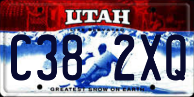 UT license plate C382XQ