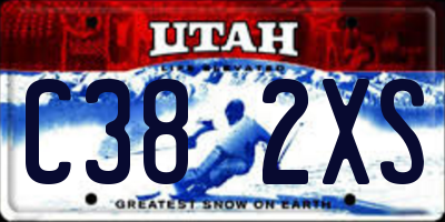 UT license plate C382XS