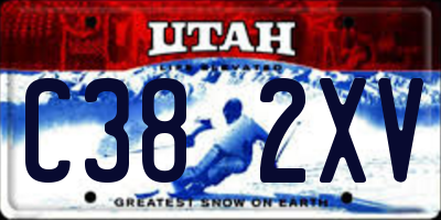 UT license plate C382XV