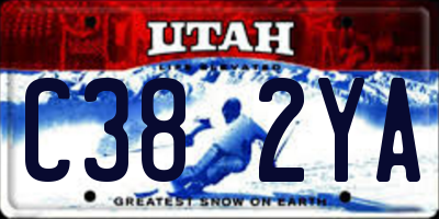 UT license plate C382YA