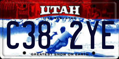 UT license plate C382YE