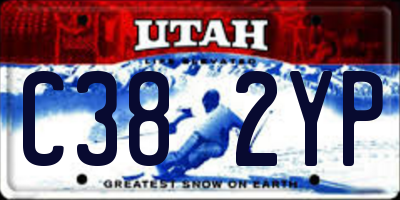 UT license plate C382YP