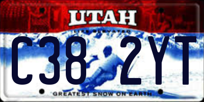 UT license plate C382YT