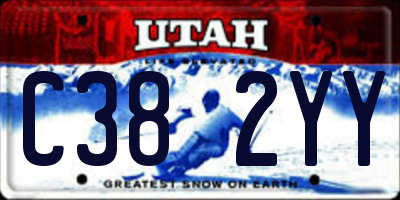UT license plate C382YY