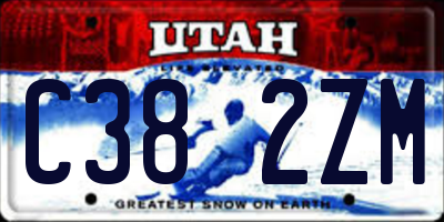 UT license plate C382ZM