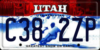 UT license plate C382ZP