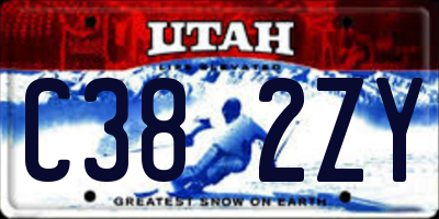 UT license plate C382ZY