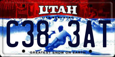 UT license plate C383AT