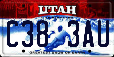 UT license plate C383AU