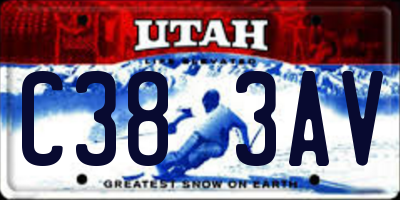 UT license plate C383AV