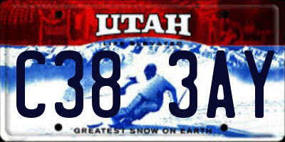 UT license plate C383AY
