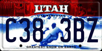 UT license plate C383BZ