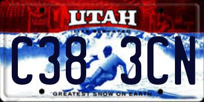 UT license plate C383CN