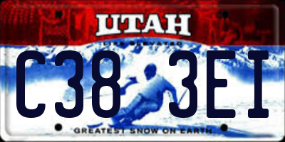 UT license plate C383EI
