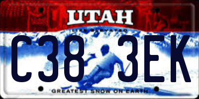 UT license plate C383EK