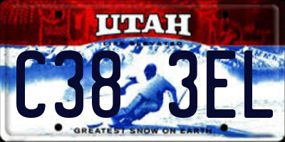 UT license plate C383EL