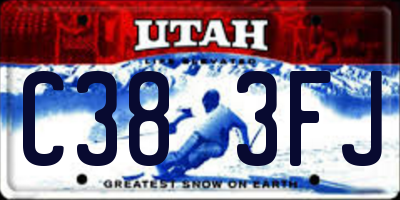 UT license plate C383FJ