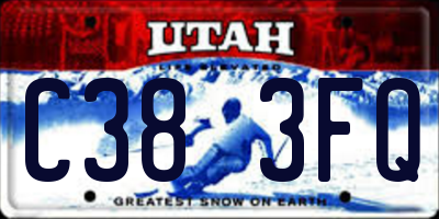 UT license plate C383FQ