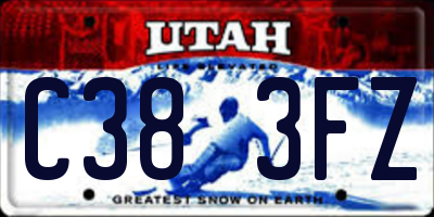 UT license plate C383FZ