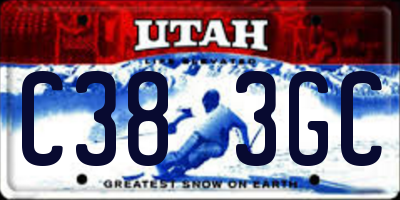 UT license plate C383GC