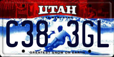 UT license plate C383GL