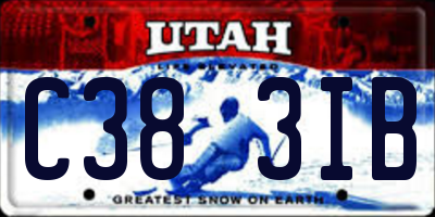 UT license plate C383IB