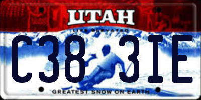 UT license plate C383IE