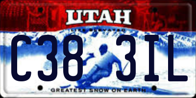 UT license plate C383IL