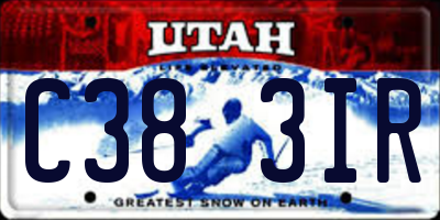 UT license plate C383IR