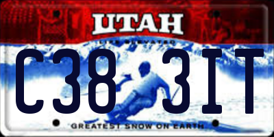 UT license plate C383IT