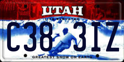 UT license plate C383IZ